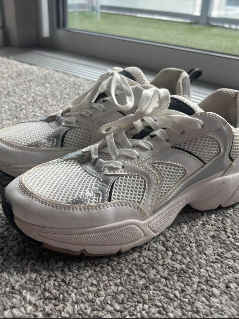 H&M White and Black Athletic Sneakers
